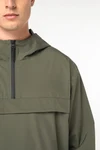 Wasserdichte, umweltfreundliche Unisex-Windjacke mit Viertel-Reißverschluss