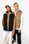 Umweltfreundlicher Gesteppte Unisex-Twill-Bodywarmer mit Teddykragen