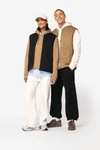 Umweltfreundlicher Gesteppte Unisex-Twill-Bodywarmer mit Teddykragen