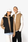 Umweltfreundlicher Gesteppte Unisex-Twill-Bodywarmer mit Teddykragen