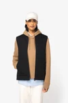 Umweltfreundlicher Gesteppte Unisex-Twill-Bodywarmer mit Teddykragen
