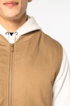 Umweltfreundlicher Gesteppte Unisex-Twill-Bodywarmer mit Teddykragen