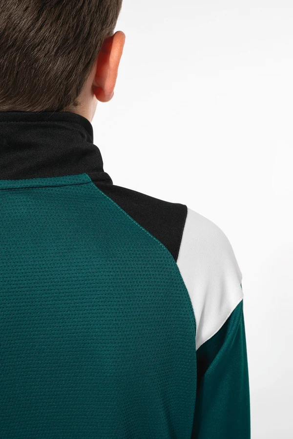 Kinder Trainings-Sweatshirt mit 1/4 Reißverschluss