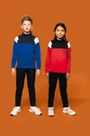 Kinder Trainings-Sweatshirt mit 1/4 Reißverschluss