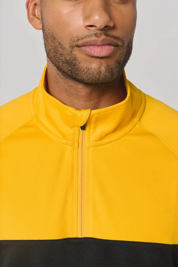 Unisex Trainings-Sweatshirt mit 1/4 Reißverschluss