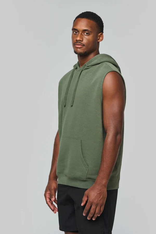 Unisex-Kapuzenpullover ohne Ärmel