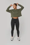 Damen Cropped-Sweatshirt mit Rundhalsausschnitt