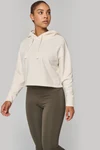 Damen Cropped-Sweatshirt mit Kapuze