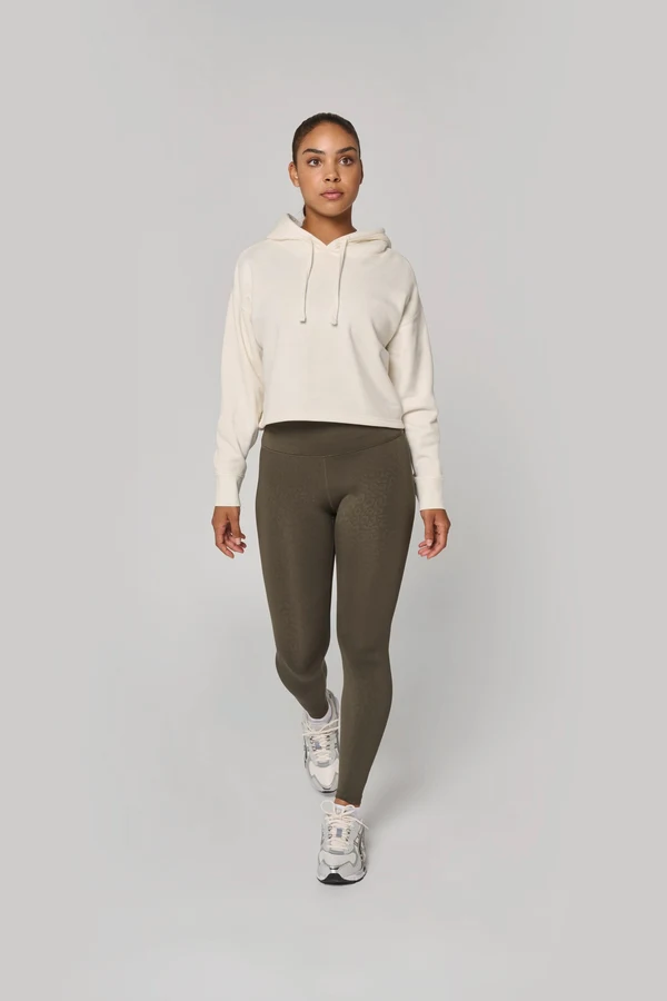 Damen Cropped-Sweatshirt mit Kapuze