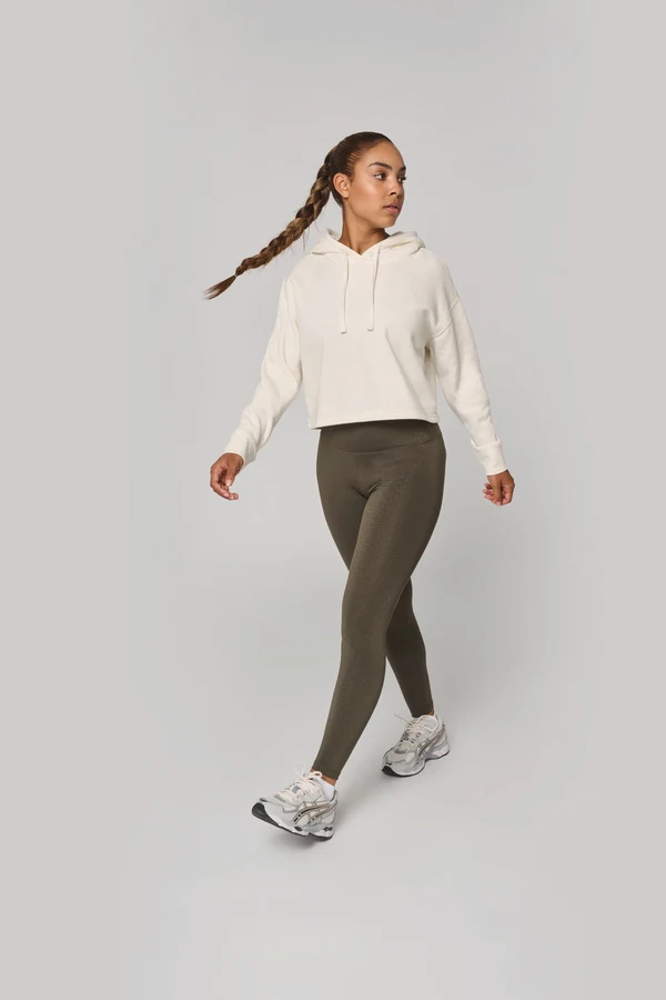 Damen Cropped-Sweatshirt mit Kapuze