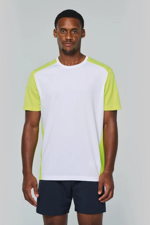 Zweifarbiges umweltfreundliches Sport-T-Shirt für Herren