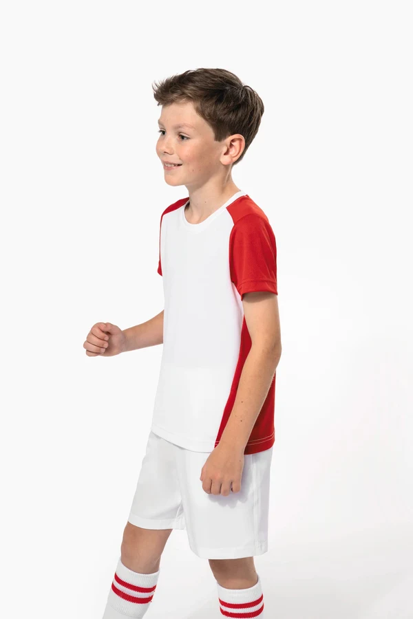 Zweifarbiges umweltfreundliches Sport-T-Shirt für Kinder