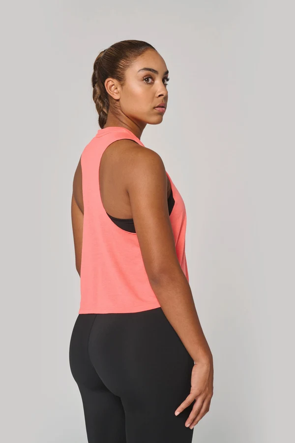 Damen Triblend Crop-Top