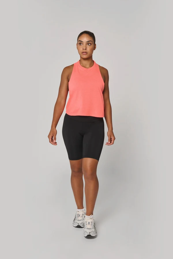 Damen Triblend Crop-Top