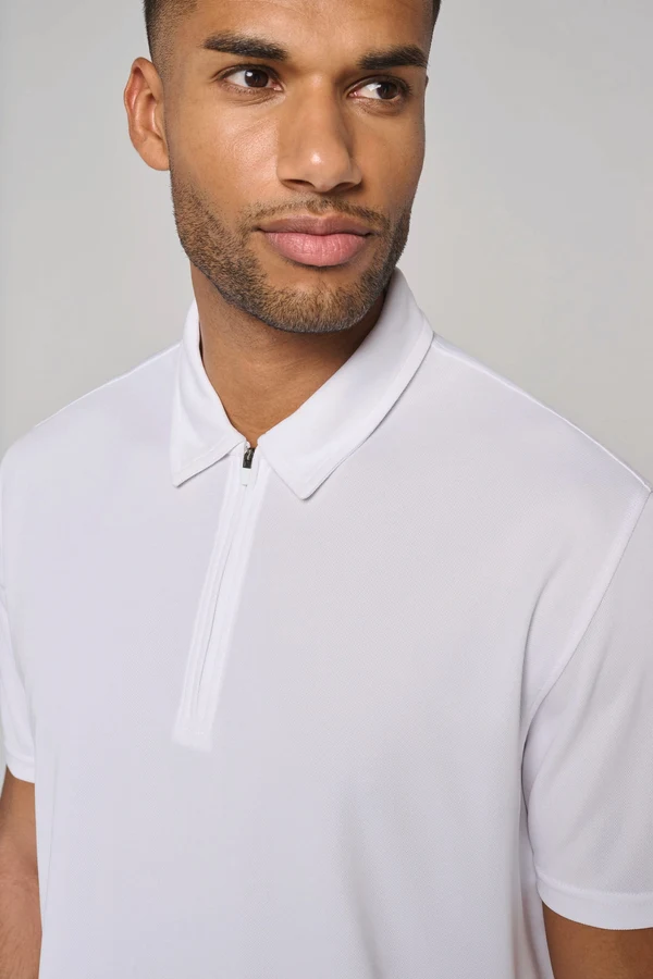 Herren Sport-Poloshirt mit 1/4-Reißverschluss