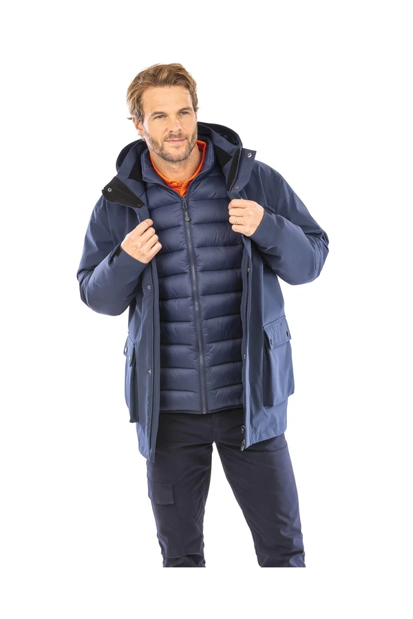 Ripstop-Steppjacke 3-in-1 aus Recyclingmaterial