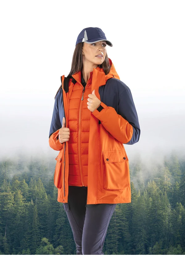 Ripstop-Steppjacke 3-in-1 aus Recyclingmaterial