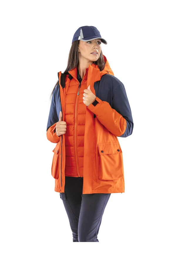 Ripstop-Steppjacke 3-in-1 aus Recyclingmaterial