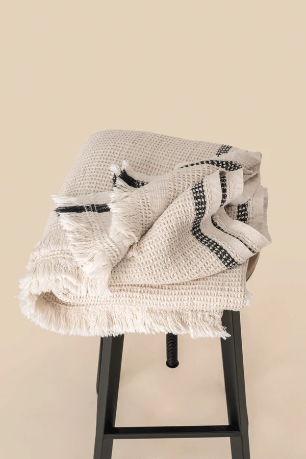 Plaid mit Wabenmuster
