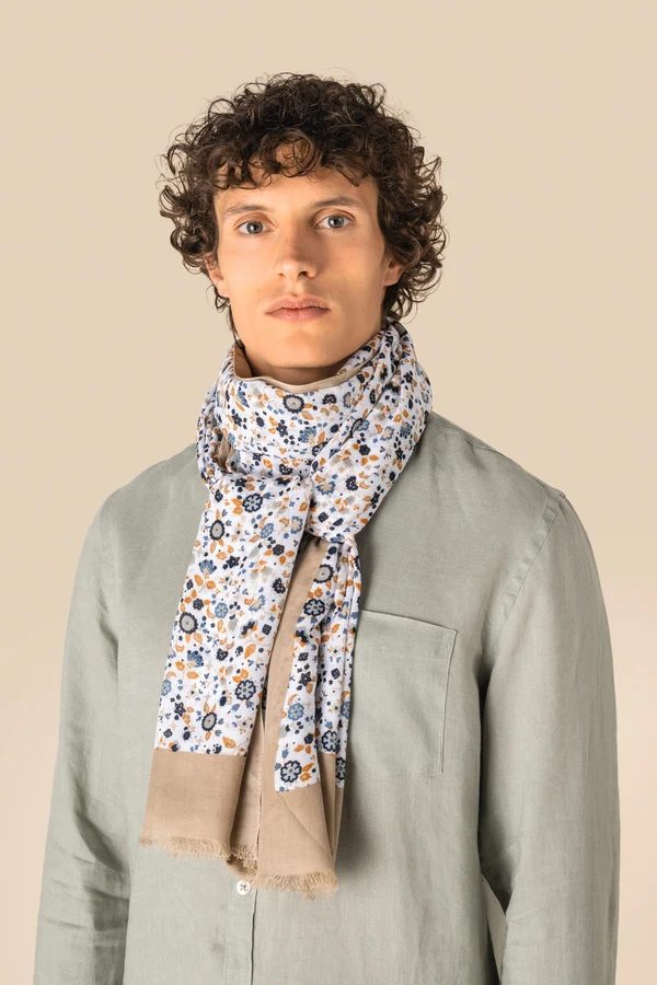 Unisex-Schal mit Blumenmuster