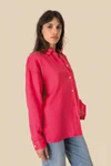 Oversize-Leinenhemd für Damen