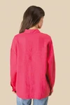 Oversize-Leinenhemd für Damen