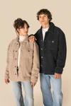 Unisex-Überhemd aus Sherpa mit überschnittenen Schultern