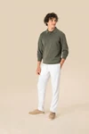 Ausgewaschene Herrenhose aus Leinen
