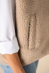 Ärmellose Sherpa-Jacke für Damen