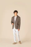 Herren-Blazer aus verwaschenem Leinen