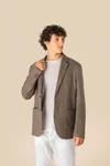 Herren-Blazer aus verwaschenem Leinen