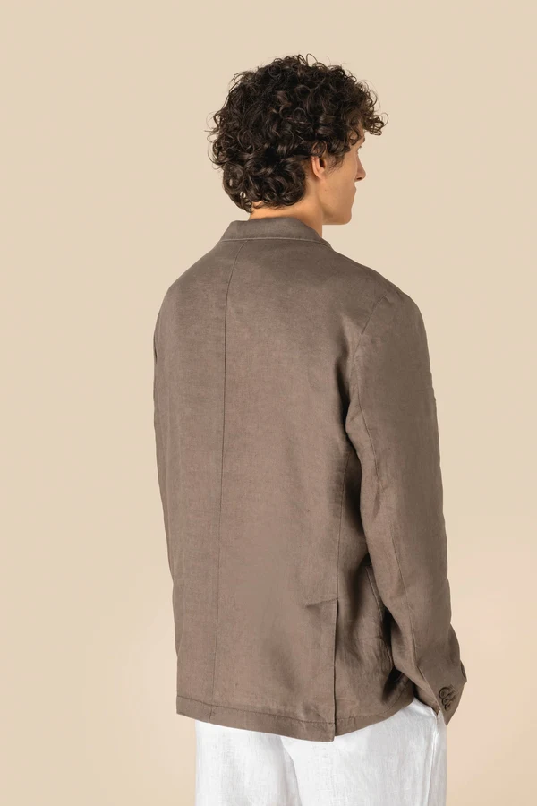 Herren-Blazer aus verwaschenem Leinen