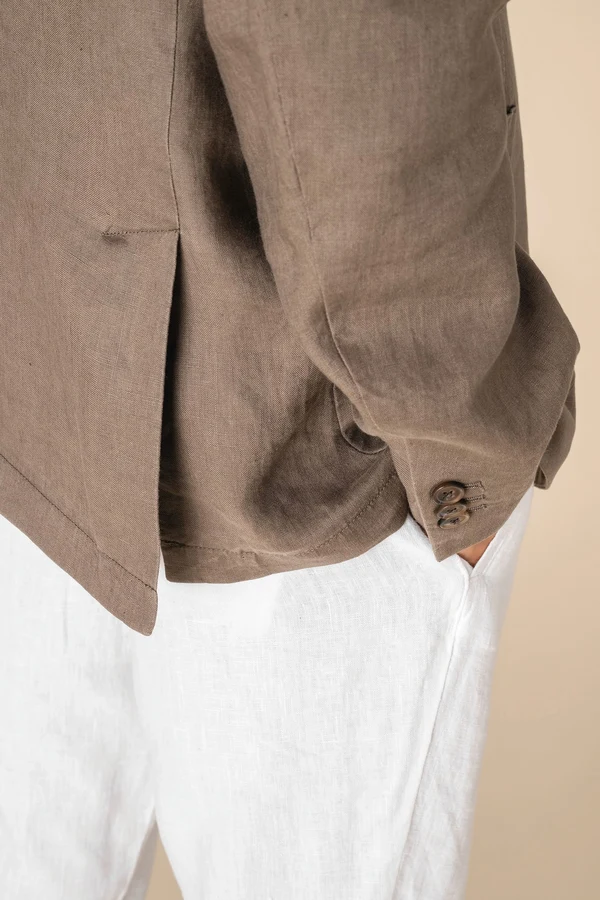 Herren-Blazer aus verwaschenem Leinen