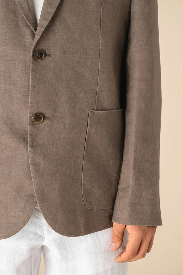 Herren-Blazer aus verwaschenem Leinen