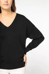 Umweltfreundlicher Damenpullover mit V-Ausschnitt aus Lyocell