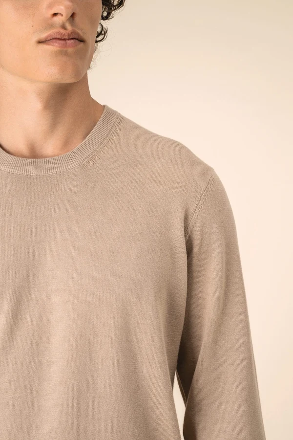Umweltfreundlicher Herrenpullover mit Rundhalsausschnitt
