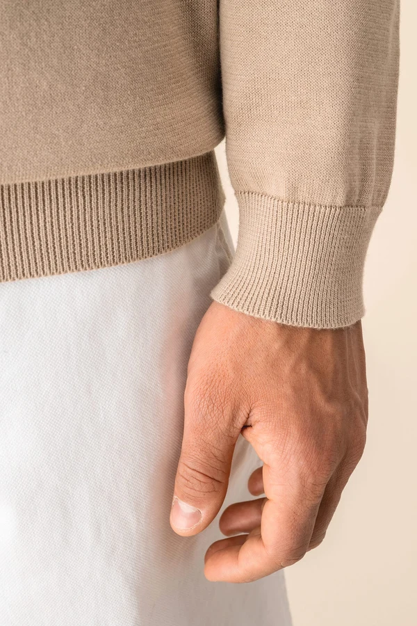 Umweltfreundlicher Herrenpullover mit Rundhalsausschnitt