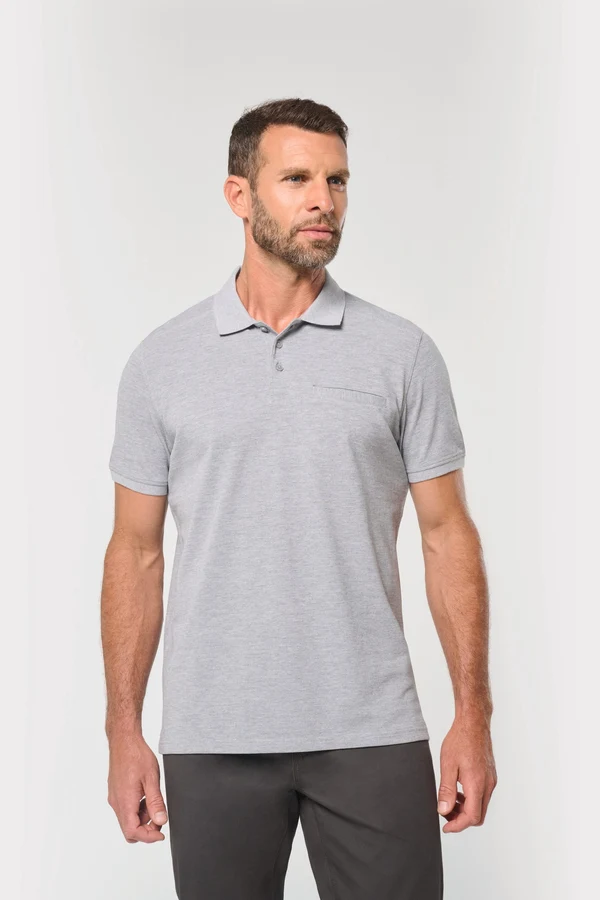 Bio-Baumwolle Unisex-Poloshirt mit Brusttasche