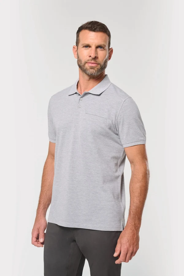 Bio-Baumwolle Unisex-Poloshirt mit Brusttasche