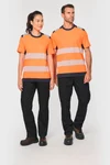 Recyceltes Sicherheits-T-Shirt mit Rundhalsausschnitt und kurzen Ärmeln