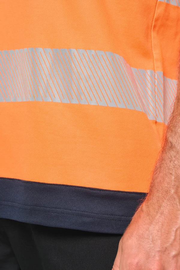 Recyceltes Sicherheits-T-Shirt mit Rundhalsausschnitt und kurzen Ärmeln
