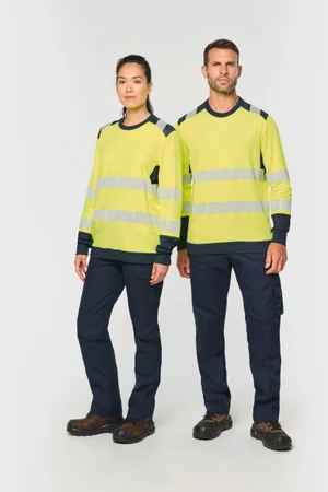 Recyceltes Sicherheits-T-Shirt mit langen Ärmeln