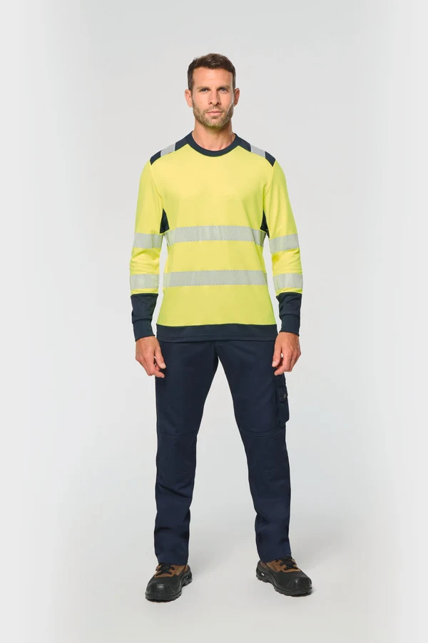 Recyceltes Sicherheits-T-Shirt mit langen Ärmeln
