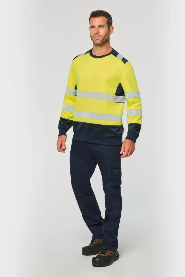 Recyceltes Sicherheitssweatshirt Rundhalsausschnitt