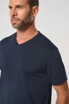 Antibakterielles, umweltfreundliches T-Shirt mit V-Ausschnitt für Herren