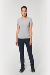 Antibakterielles, umweltfreundliches T-Shirt mit V-Ausschnitt für Damen