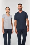 Antibakterielles, umweltfreundliches T-Shirt mit V-Ausschnitt für Damen