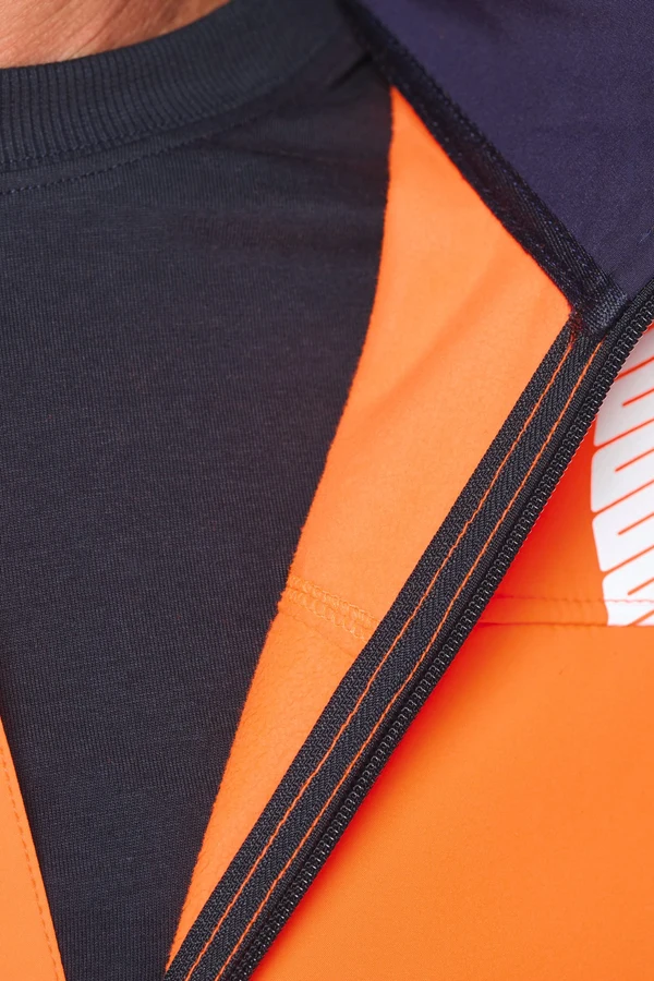Recycelte Safety Softshell-Jacke mit abnehmbaren Ärmeln