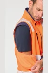 Recycelte Safety Softshell-Jacke mit abnehmbaren Ärmeln