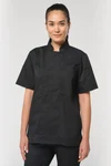 Umweltfreundliche Unisex-Kochjacke mit kurzen Ärmeln